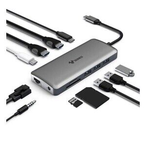 11-in-1 Type C Dock Hub USB C Laptop Docking Station Adapter For MacBook DELL HP